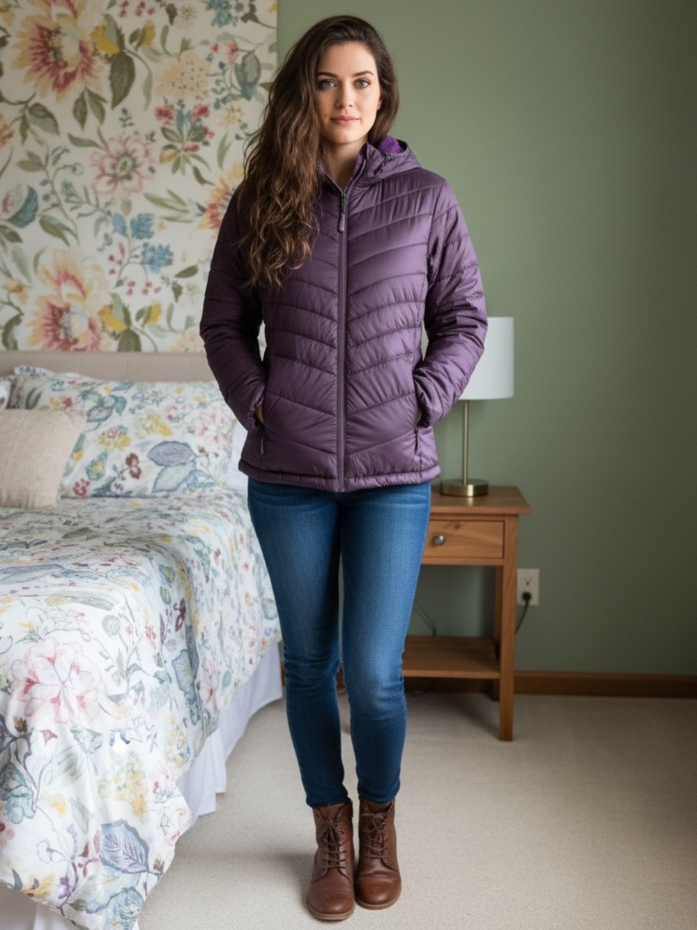 Columbia Women's Hooded Puffer Jacket - Plum